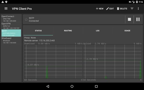 VPN Client Pro 1.02.14. Скриншот 9