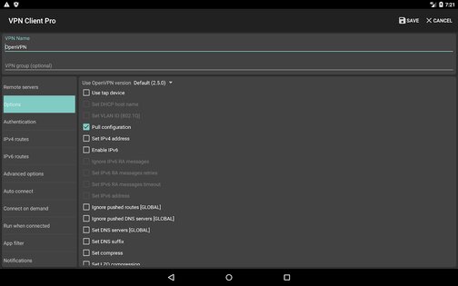 VPN Client Pro 1.02.14. Скриншот 12
