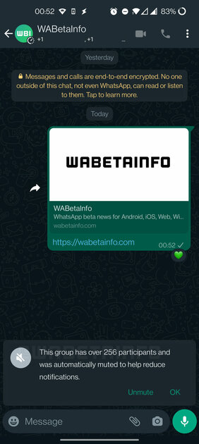 WhatsApp* начал автоматически отключать звук уведомлений в группах, но есть нюанс
