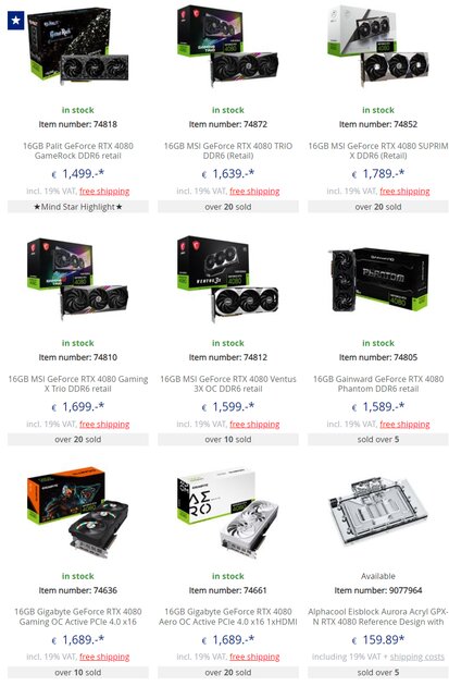 Геймеры не хотят покупать RTX 4080: продажи RTX 4090 выше в четыре раза