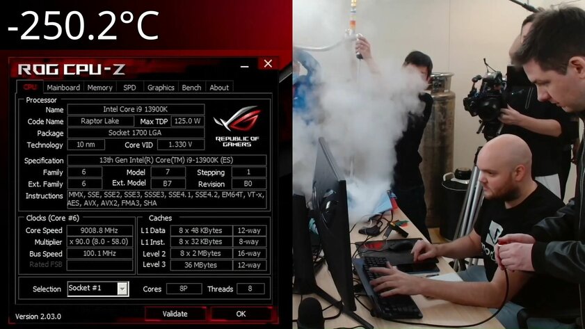 Новый мировой рекорд: оверклокер разогнал Intel Core i9-13900K до 9,0 ГГц