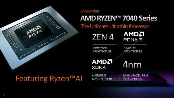 Новые процессоры AMD Ryzen 7040 на 30% быстрее, чем M1 Pro. Ноутбуки работают до 30 часов
