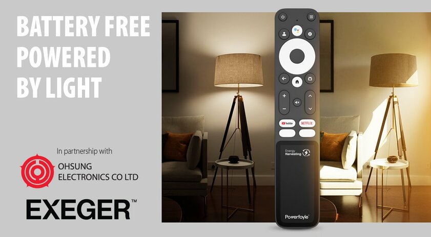 Для телевизоров с Google TV разработали не разряжающийся пульт. Он питается комнатным освещением