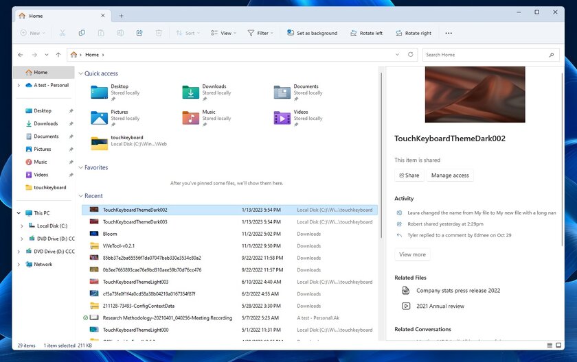 Проводник в Windows сильно меняется: новая панель свойств и главный экран