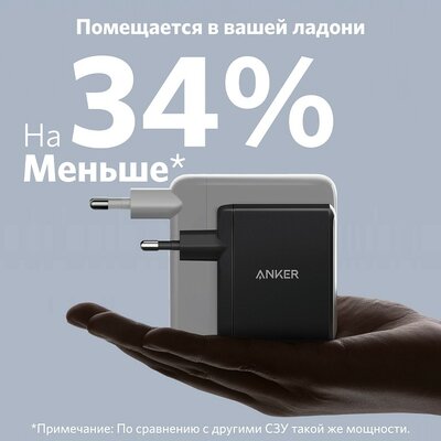 Anker продаёт GaN-зарядку на 100 Вт со скидкой. Подходит для всех гаджетов