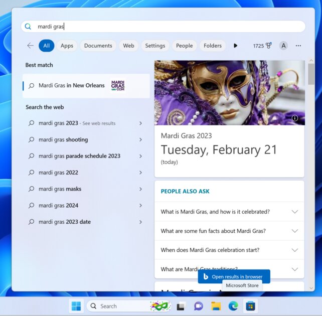 В Windows 11 на панели задач появилась строка поиска. Ее можно отключить
