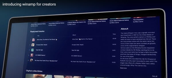 Встречайте: новый Winamp с подписками на артистов выйдет 15 марта