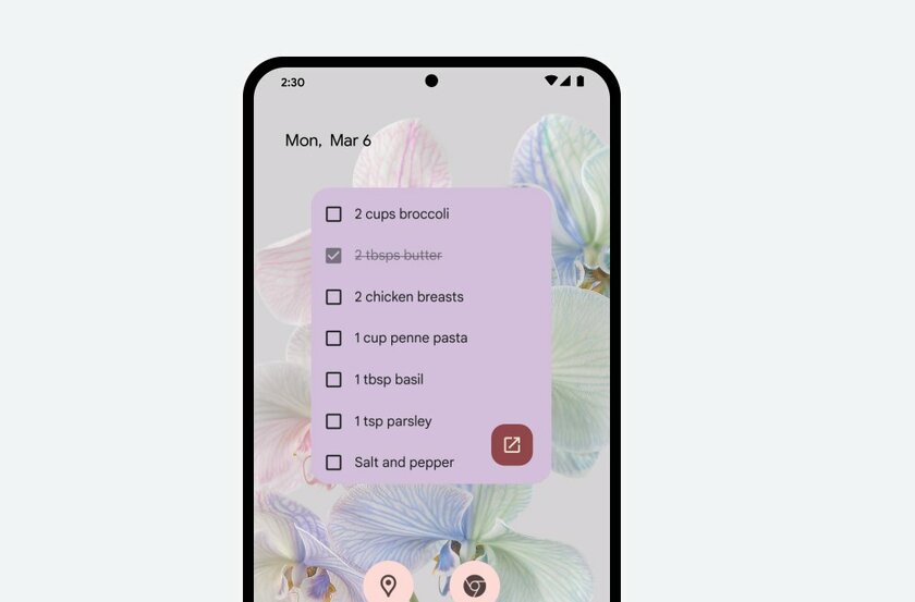 Кликабельный список покупок на главном экране: виджет Google Keep крупно обновился