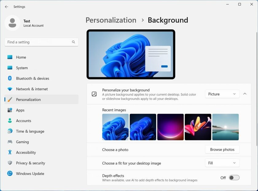 Разработчики Windows 11 хотят добавить ИИ-эффекты для рабочего стола