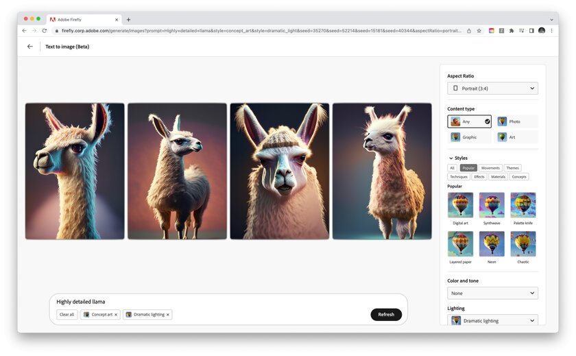 Adobe представила свой ИИ для генерации изображений Firefly: вскоре его встроят в Photoshop