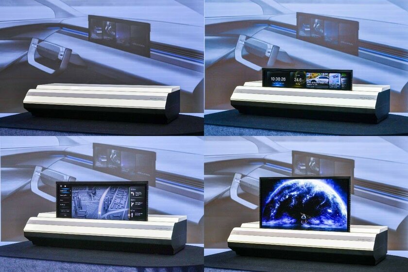 Hyundai показала сворачивающийся дисплей для автомобилей. Представьте такой, выезжающий из торпедо