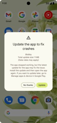 Google Play научился распознавать вылетающие приложения. И предлагать решение