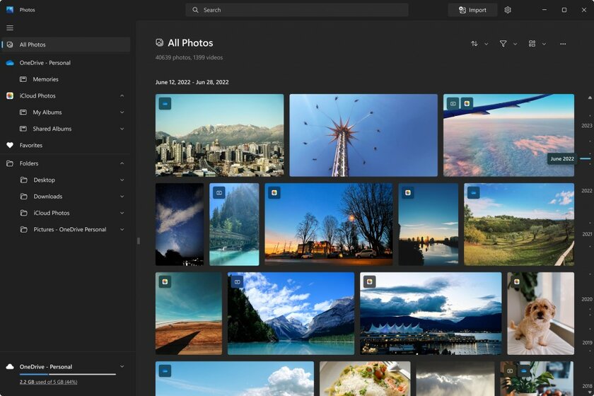В приложении «Фотографии» для Windows 11 появились слайд-шоу и функция удаления дефектов