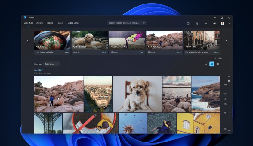 В приложении «Фотографии» для Windows 11 появились слайд-шоу и функция удаления дефектов