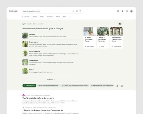 У поисковика Google новый дизайн: акцент на ИИ, удобные ответы и чат-бот