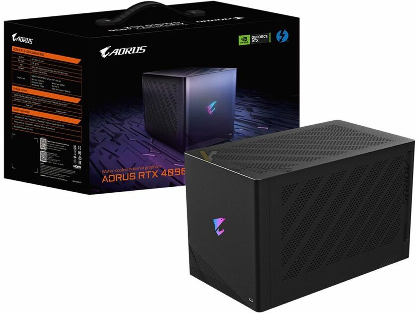 Gigabyte представила внешнюю RTX 4090: с СЖО, блоком питания на 850 Вт и весом 5 кг