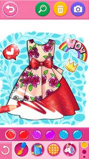 Glitter Dress Coloring 6.8. Скриншот 2
