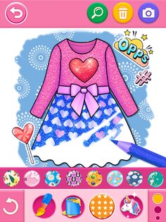 Glitter Dress Coloring 6.8. Скриншот 12
