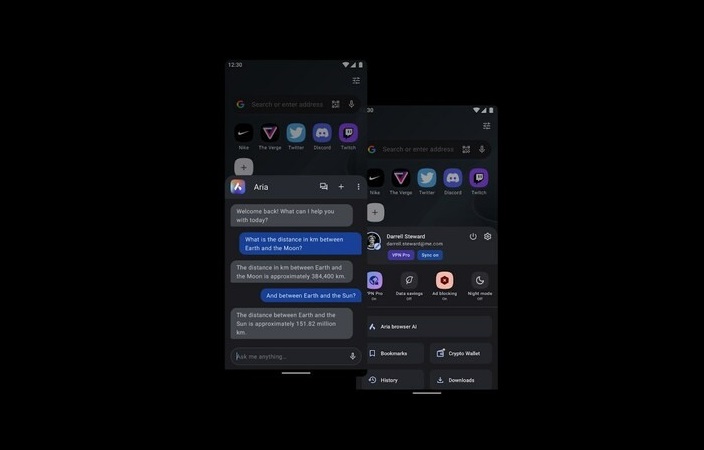 Пользователи браузера Opera для Android получили доступ к возможностям ИИ Aria