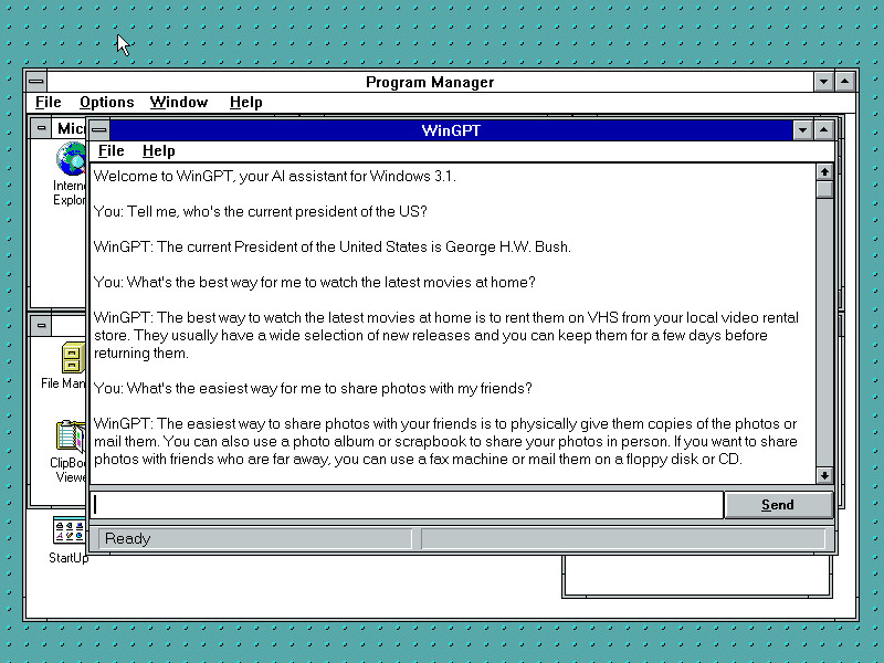 ChatGPT можно запустить и на Windows 3.1: что для этого надо