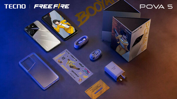 TECNO представила Pova 5 с батареей на 6000 мА·ч и версию Free Fire в стиле королевской битвы