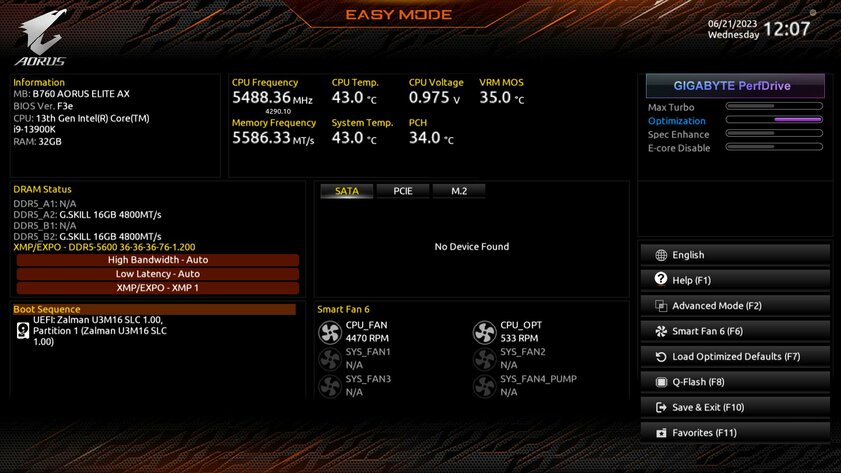 Холодная, недорогая и крайне надёжная: обзор матплаты Gigabyte B760 Aorus Elite AX — BIOS и софт. 1