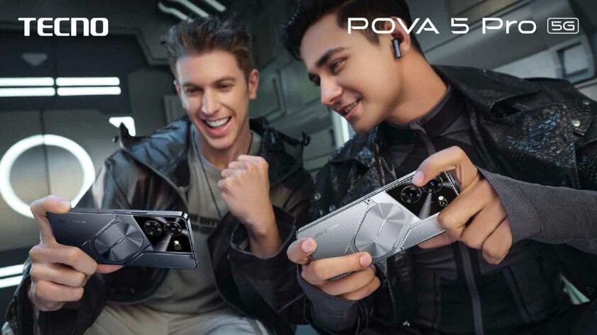 TECNO представила POVA 5 Pro 5G: с дышащей подсветкой и мощным железом для геймеров