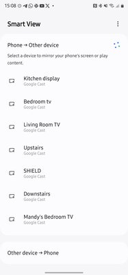 У Samsung получилась хорошая прошивка: обзор One UI 6, прямо радует — Подключение Chromecast стало удобным и работающим. 4