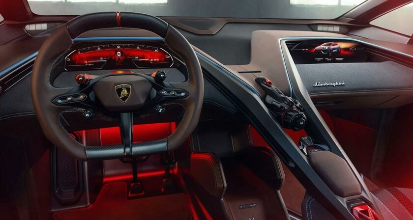 1360 лошадей, 23-дюймовые диски и дерзкий кузов: Lamborghini показала мощный электрокар Lanzador