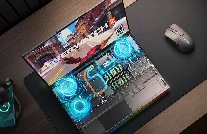 24 ядра, RTX 4090 и самая тонкая в мире СЖО: Lenovo представила геймерский ноутбук Legion 9i