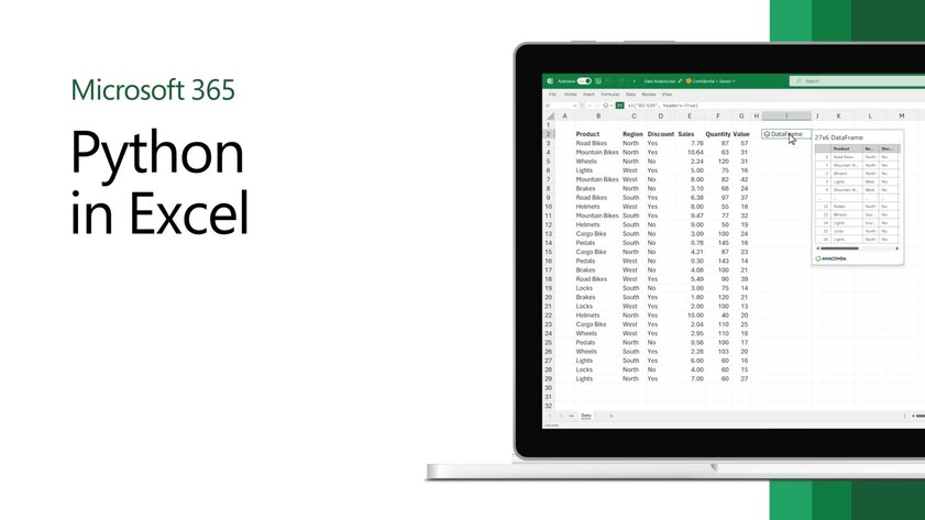 Microsoft интегрировала Python в Excel: появились сложные формулы, таблицы и диаграммы