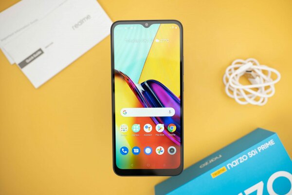Рейтинг лучших смартфонов до 10 000 рублей: какой купить в сентябре 2023 — 5. Realme Narzo 50i Prime (4/64 ГБ). 2
