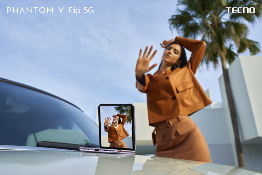Круглый дисплей, корпус из кожи и 64 Мп: TECNO представила складной PHANTOM V Flip 5G