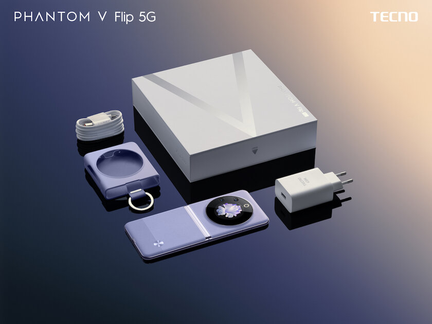 Круглый дисплей, корпус из кожи и 64 Мп: TECNO представила складной PHANTOM V Flip 5G