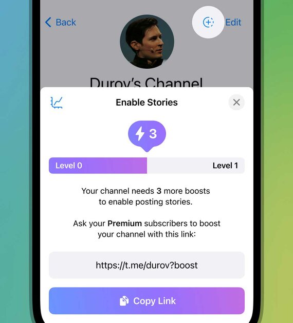 Истории в каналах, бусты от пользователей и одноразовые картинки: Telegram получил долгожданный апдейт