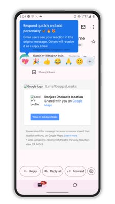 В Gmail появляются реакции: работают и с другими Email-сервисами, но странно