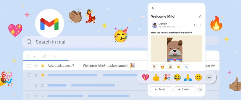 Gmail превращают в мессенджер — появились реакции на сообщения. Как это выглядит