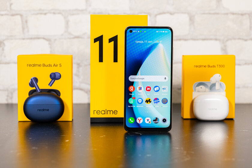 Беглый обзор горячих новинок: смартфон realme 11 + гарнитуры Buds Air 5 и Buds T300