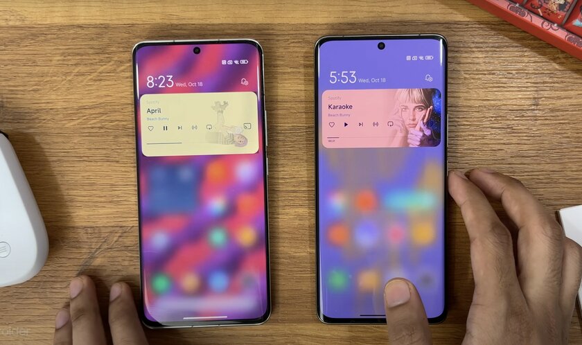 HyperOS от Xiaomi сравнили с MIUI 14 и iOS 17 вживую на видео — сходство налицо