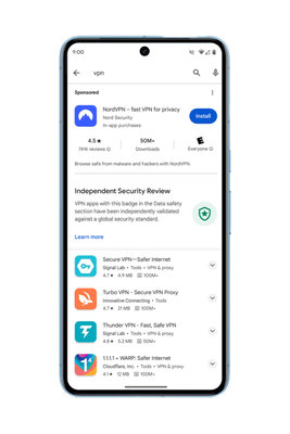 Google Play теперь отмечает безопасные VPN: как выглядит новый значок