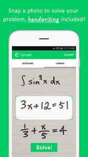 Cymath – математический решатель 2.45. Скриншот 1
