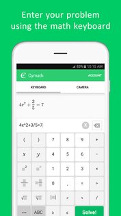 Cymath – математический решатель 2.45. Скриншот 3
