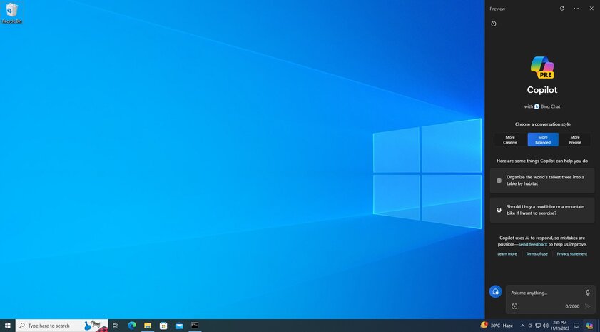 Виртуальный помощник Copilot стал доступен всем пользователям Windows 10