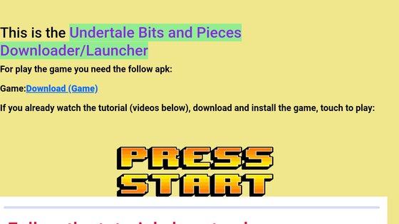 Undertale Bits & Pieces Mobile 2.0.0. Скриншот 1
