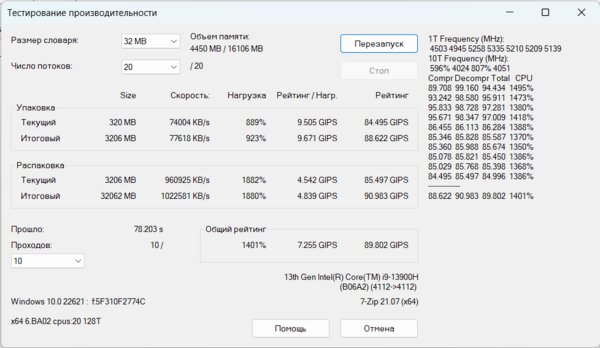 Очень производительная машина. Обзор Huawei MateBook D16 2024 — Производительность. 7