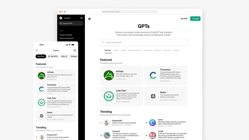 OpenAI открыла магазин GPT Store, собирающий модифицированные версии ChatGPT от юзеров