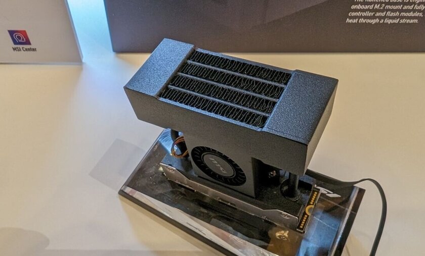 14 ГБ/сек, PCI-E 5.0 и огромное охлаждение с СЖО: MSI представила SSD Spatium M580 Liquid Frozr