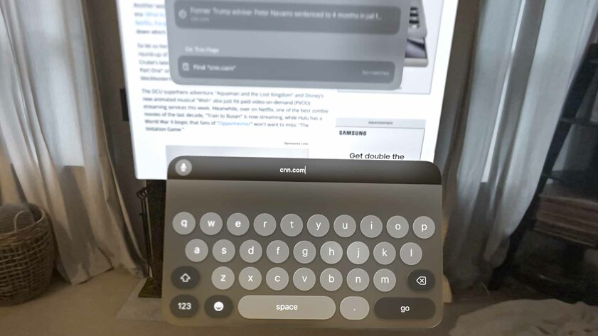 Обзор очков Apple за 3 500 долларов. Я не яблочник, но они стоят своих денег — зацените магию — Набор текста и голосовой ввод. 1