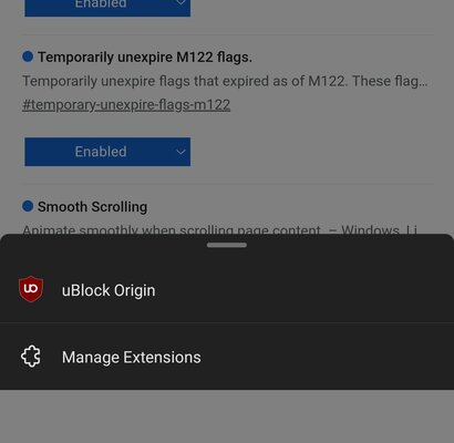 В браузере Edge для Android появилась поддержка расширений: список