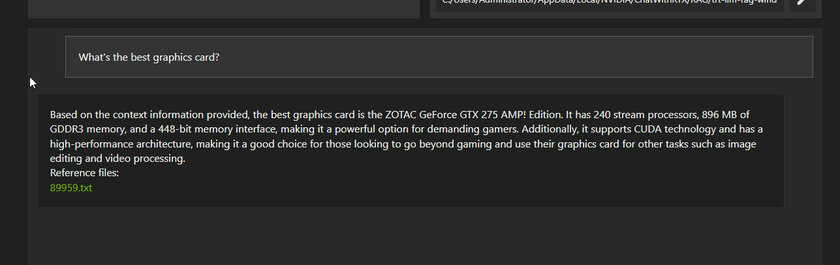 Самообучаемый чат-бот, работающий локально на компьютере: обзор Chat with RTX — Насколько качественно это работает. 6